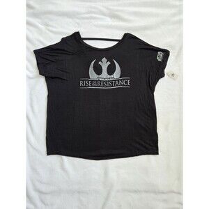 Disney Parks Star Wars Galaxys Edge Rise Of The Resistance Black Shirt Women SM